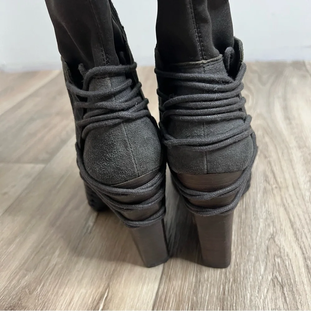 Dolce Vita Nikka Over The Knee Gray Suede Heels Boots Gray Size 8.5